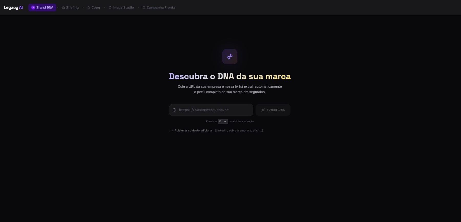 Legacy AI — pipeline de marketing com IA
